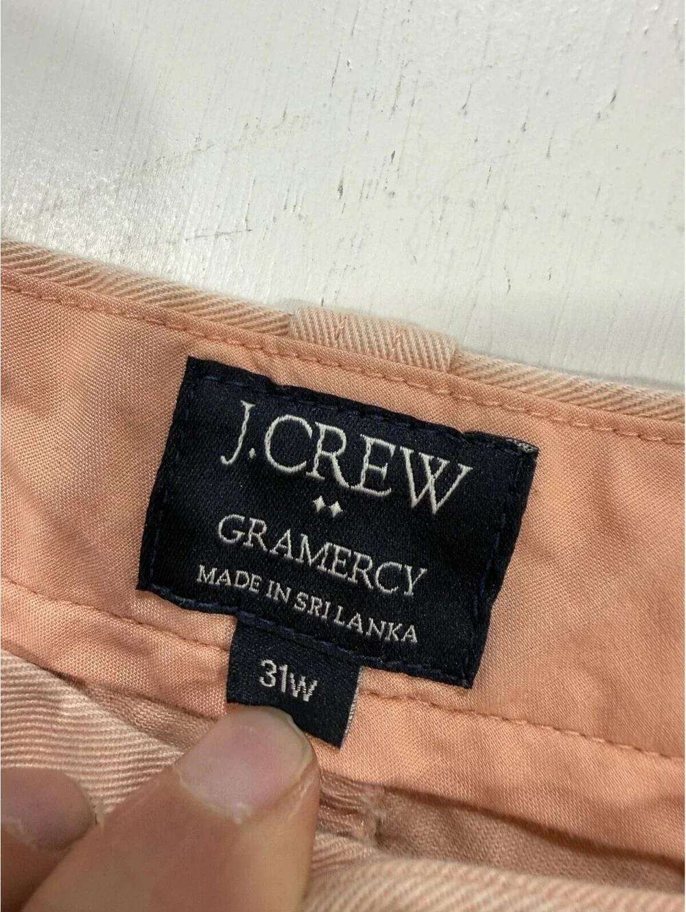 J Crew Gramercy Shorts Mens 31 Pink Salmon Chino Flat Front 9 Inseam